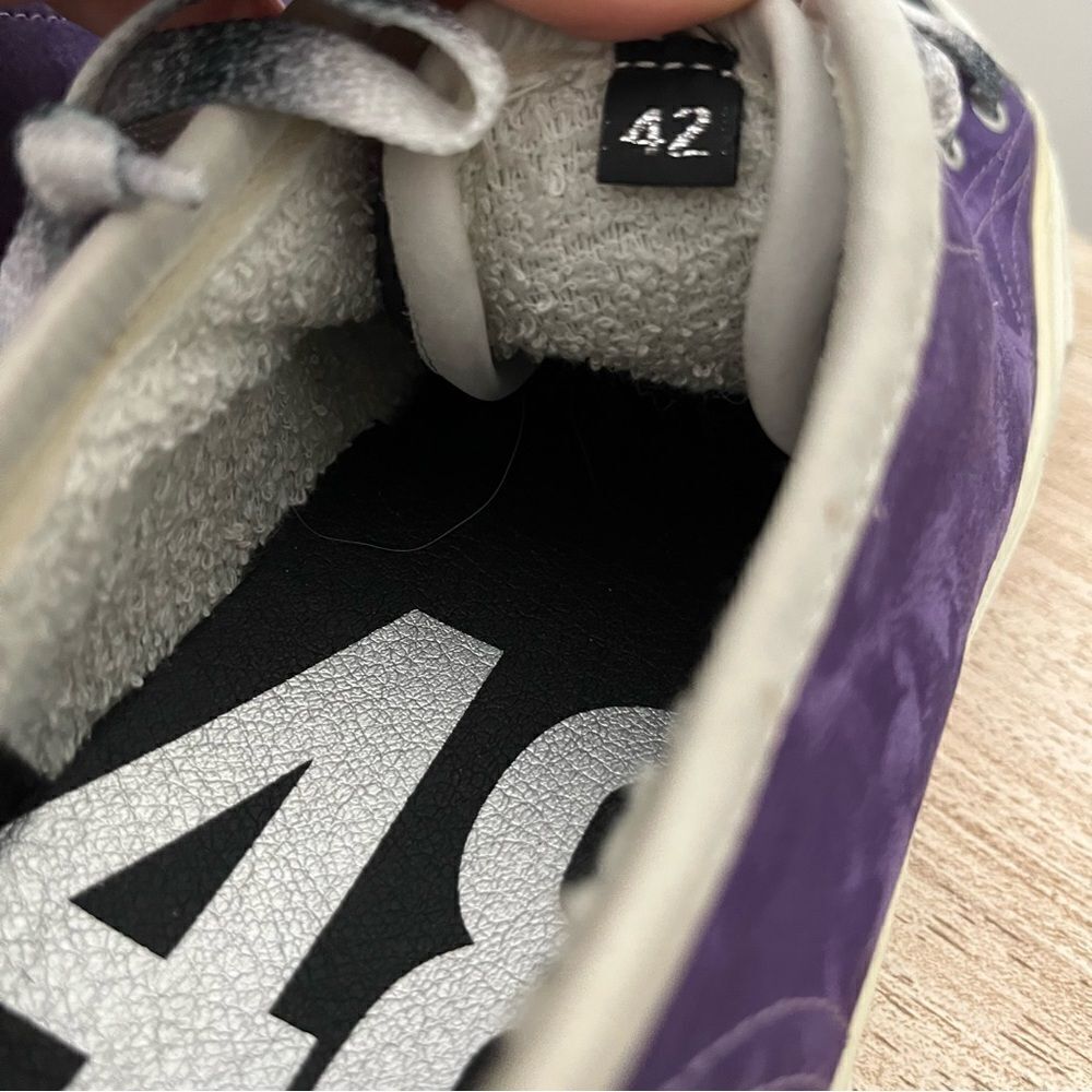 P448 Purple Suede Low Top Lace Up Sneakers size 42 (11.5-12) NWOB - Picture 9 of 9